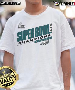 Awesome Philadelphia Eagles Super Bowl LIX Champions T-shirt celebrating 14-3 regular season victory and team pride.