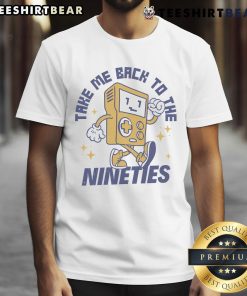 Alt Text: Retro gamer T-shirt featuring Take Me Back To The Nineties design, perfect for nostalgic gaming enthusiasts.