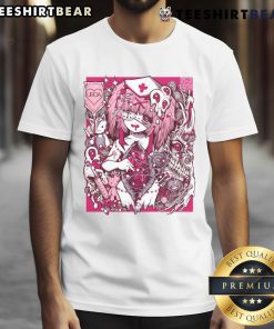 Uboa nurse graphic tee featuring cute design on the Great Wall symbolizing violent neurodivergent static. Perfect for fans!