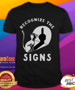 Funny cat graphic with a shadow of a middle finger on a sarcastic T-shirt, perfect for humor lovers and cat enthusiasts.