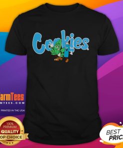 Funny Cookies Weed Lighter T-Shirt featuring a playful design of cookies and a lighter, perfect for cannabis enthusiasts.