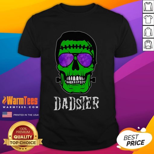 Funny Dadster Dad Monster Halloween Costume T-Shirt for fathers, featuring a playful monster design perfect for Halloween.