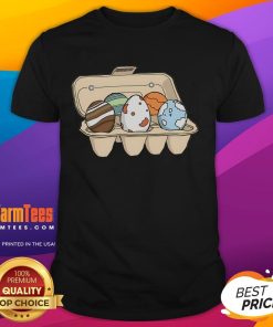 Funny Eggy Planets T-Shirt featuring quirky egg-shaped planets in a colorful cosmic design, perfect for space and humor lovers.