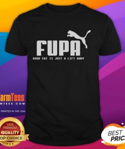 Funny Fupa Good Cat running t-shirt featuring a playful cat design, perfect for cat lovers and casual wear.