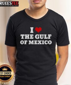 Funny 'I Love The Gulf Of Mexico USA' meme T-shirt featuring colorful graphics and a humorous design perfect for beach lovers.