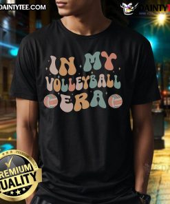 Funny 'In My Volleyball Era' T-Shirt featuring a beach volleyball team player and coach design, perfect for sports lovers.