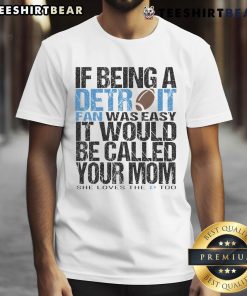 Funny Lions Fan T-Shirt for Your Mom featuring a playful lion graphic, perfect for Detroit Lions supporters.