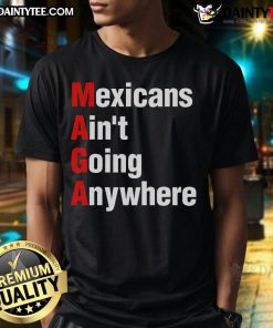 Funny Mexicans Ain't Going Anywhere Mexico Immigrates T-Shirt featuring humorous graphic design and vibrant colors.