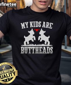 Funny 'My Are Buttheads' Goat Lover T-Shirt for Goat Moms and Farmers, featuring a humorous goat graphic.
