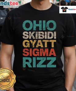 Funny Ohio Skibidi Gyatt Sigma Rizz Meme Vintage T-Shirt design featuring humorous graphics and bold text.