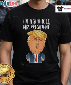 Funny Trump 'I'M A Shithole' T-Shirt for Mr. President fans, showcasing humor and political satire in apparel.