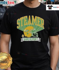 Good 1974 Shreveport Steamer Retro Helmet T-Shirt featuring vintage design and classic team colors, perfect for fans.