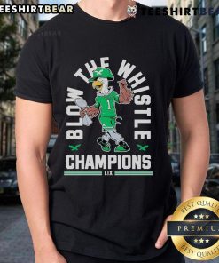 Good Blow The Whistle Philadelphia Eagles World Champions Lix 2025 T-Shirt featuring team logo and championship design.