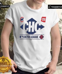 Chicago Cubs 2025 Spring Training Cactus League True Icon T-Shirt showcasing team logo and vibrant colors.
