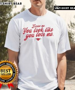 Alt Text: Valentine's Day T-shirt with 'Good Excuse Me You Look Like You Love Me' design, perfect for romantic celebrations.