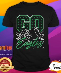 Alt Text: Good Go Cheer Eagles Design T-Shirt featuring vibrant eagle graphic and motivational text for sports fans.