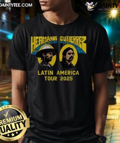 Good Hermanos Gutierrez Latin America Tour 2025 T-Shirt featuring vibrant graphics and tour dates for fans.
