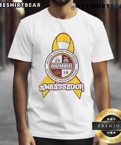 Good Hogfarmers Ambassador T-Shirt supporting children and families affected by pediatric cancer in a vibrant design.
