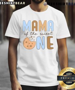 Good Mama Of The Sweet One Cookies And Milk 1st Birthday Family T-Shirt featuring festive design for first birthday celebrations.