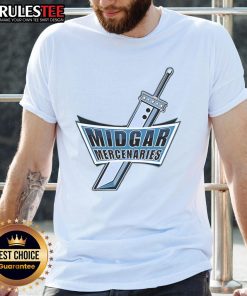 Good Midgar Mercenaries T-Shirt featuring a bold graphic design inspired by the iconic gaming universe.