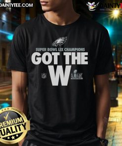 Good Nike Philadelphia Eagles Black 2024 Super Bowl Champions T-Shirt featuring team logo and iconic championship design.