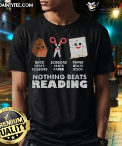 Good Nothing Beats Reading Book Librarian T-Shirt featuring a cozy design perfect for book lovers and library enthusiasts.