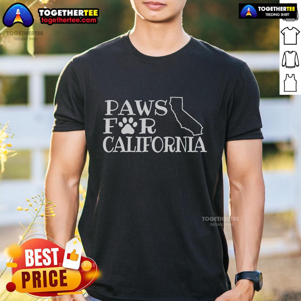 Good Paws For California Dog Cat T Shirt Good Paws For California Dog Cat T-Shirt featuring a playful design for pet lovers, perfect for casual wear.