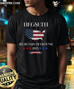 Alt Text: Good Pete Hegseth Secretary of Defense Trump T-Shirt featuring bold graphics and patriotic colors.