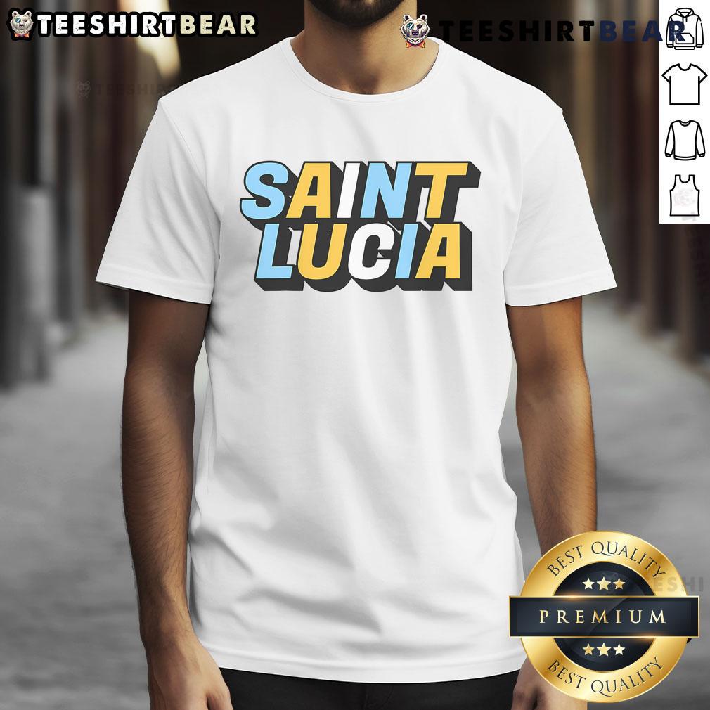 Good Saint Lucia Island Pride T Shirt Good Saint Lucia Island Pride T-Shirt featuring vibrant colors and island-themed graphics, perfect for celebrating Saint Lucia.