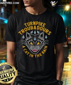 Good Turnpike Troubadours A Cat In The Rain T-Shirt featuring a whimsical cat design, perfect for music and cat lovers.