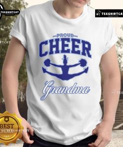 Happy Proud Cheer Grandma T-Shirt featuring a cheerful design perfect for proud grandmothers celebrating their grandchildren.