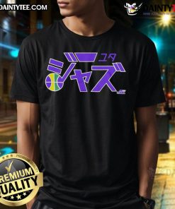 Hot 2025 NBA All-Star Game Utah Jazz logo T-shirt featuring a unique Japanese design for basketball fans.