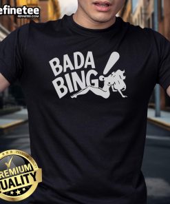 Stylish Hot Bada Bing T-Shirt featuring bold graphic design, perfect for fans of vibrant streetwear fashion.