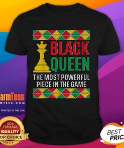 Hot Black History Black Queen T-Shirt showcasing a powerful design, celebrating strength and heritage in the game of life.
