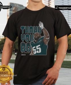 Hot Brandon Graham Thank You BG T-Shirt featuring a bold graphic design celebrating the Eagles player.