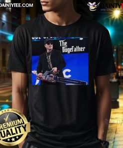 Trendy Hot Elon Musk Chainsaw Doge New Avatar T-Shirt featuring a vibrant graphic of Doge with chainsaw design.