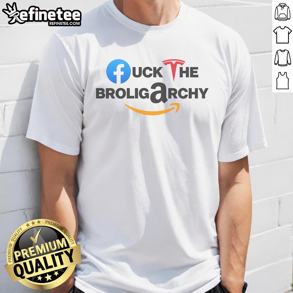Hot Fuck The Broligarchy T Shirt Alt Text: Hot Fuck The Broligarchy T-Shirt featuring bold graphic design, perfect for statement fashion lovers.