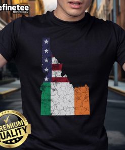 Hot Irish American Flag St. Patrick's Day T-Shirt featuring a vibrant green design and festive graphics for holiday celebrations.