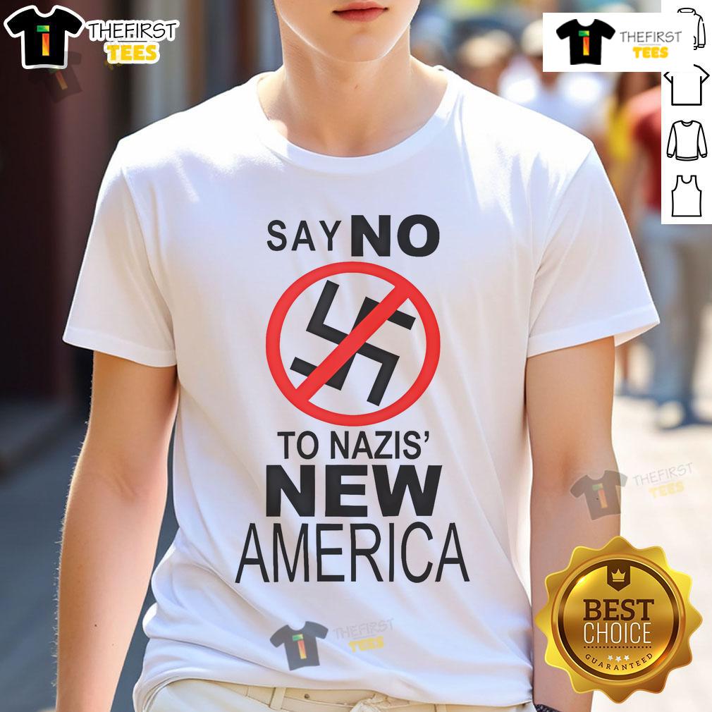 Hot Kanye West Say No To Nazi New America T Shirt Hot Kanye West Say No To Nazi New America T-Shirt featuring bold graphics and a powerful anti-hate message.