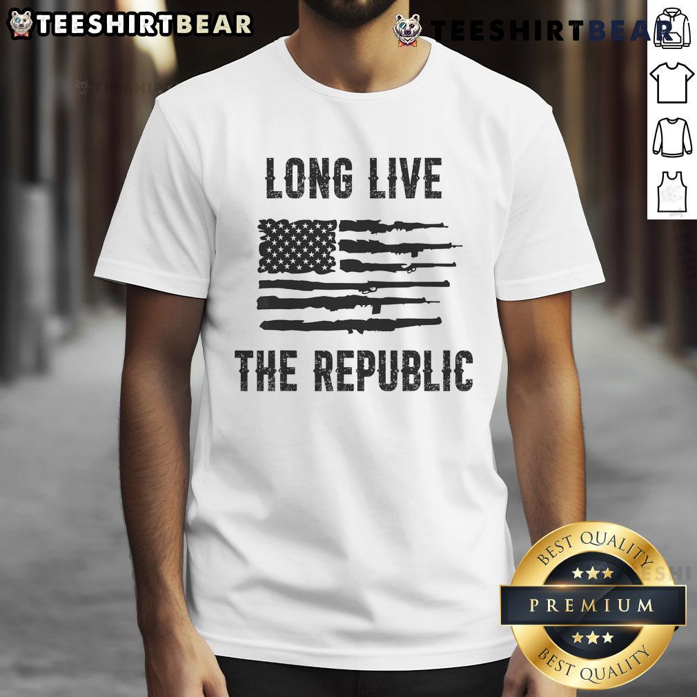 Hot Long Live The Republic T Shirt Hot Long Live The Republic T-Shirt featuring bold graphics and a comfortable fit, perfect for patriotic fashion.