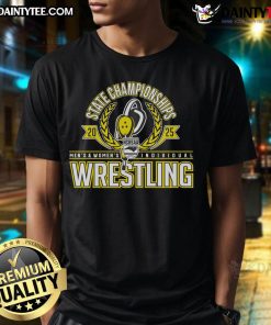 Hot Nchsaa Wrestling Men's and Women's Individual State Championships 2025 T-Shirt featuring vibrant graphics and bold design.