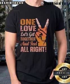 Alt Text: Black History Month T-Shirt featuring Hot One Love Let's Get Together and Dell All Right design.