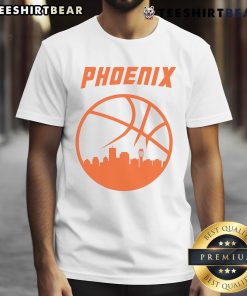 Alt Text: Stylish Hot Phoenix Basketball Retro City Arizona State T-Shirt featuring vibrant graphics for sports enthusiasts.