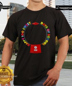 Nice 100 Days Of School Empty Gumball Machine T-Shirt featuring a colorful gumball machine design for school celebrations.