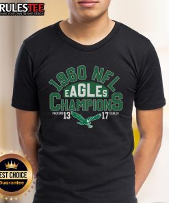 1960 Philadelphia Eagles Champions football T-shirt featuring vintage design and team colors, perfect for fans.