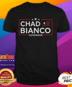 Nice Bianco For Governor 2026 California T-Shirt featuring Chad Bianco's campaign logo and vibrant design.