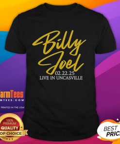 Alt Text: Nice Billy Joel Live In Uncasville T-Shirt featuring concert date 2-22-25, perfect for fans of the iconic musician.