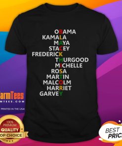 Nice Black History Month Leaders T-Shirt featuring prominent figures in Black history, celebrating cultural heritage and unity.