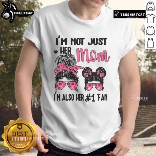 Cheer mom and daughter wearing matching 'Cheerleading Mama' T-shirts, celebrating their love for cheerleading together.