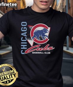 Nice Chicago Cubs Side Arm Baseball Club T-Shirt featuring vibrant team colors and logo, perfect for fans and collectors.